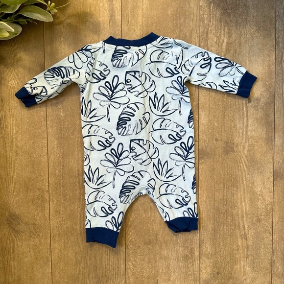 Koala Baby Boy Zip Longalls Blue Chameleon Romper Tropical One Piece - Picture 10 of 10